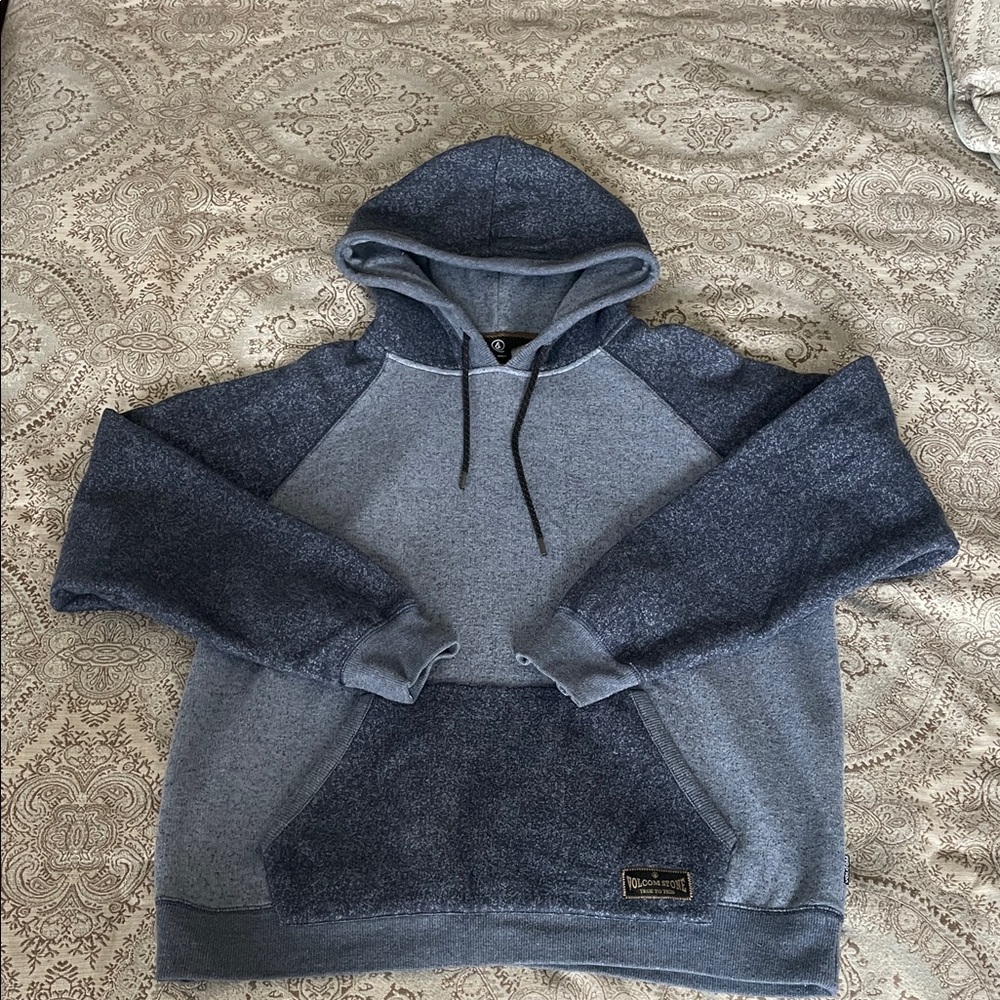 Volcom Blue and Gray Hoodie